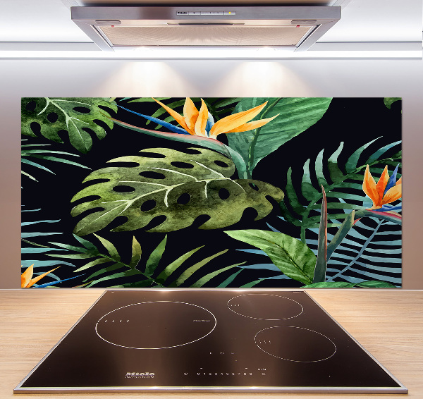 Achterwand keuken Tropische bloemen