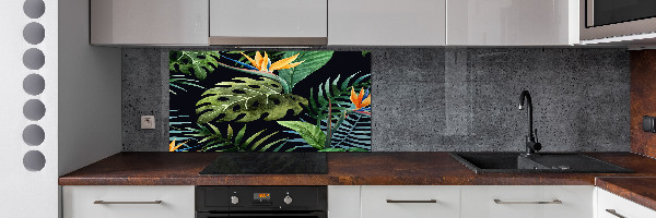 Achterwand keuken Tropische bloemen