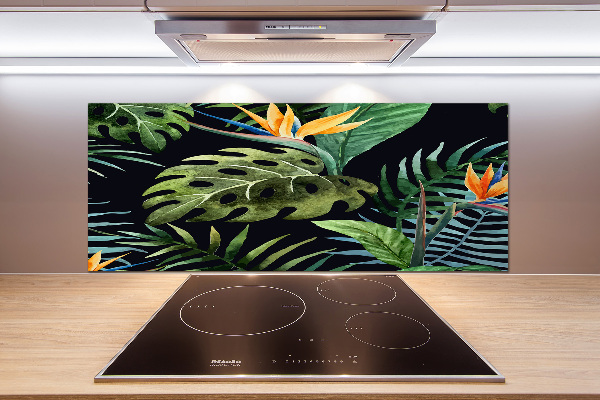 Achterwand keuken Tropische bloemen