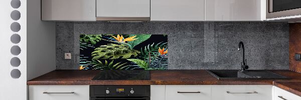 Achterwand keuken Tropische bloemen