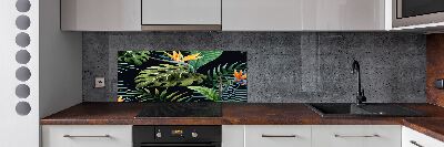 Achterwand keuken Tropische bloemen