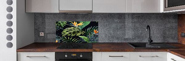 Achterwand keuken Tropische bloemen
