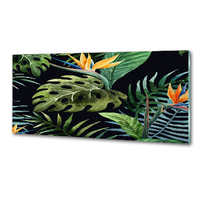 Achterwand keuken Tropische bloemen