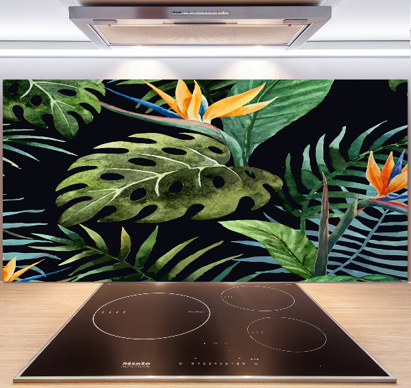 Achterwand keuken Tropische bloemen