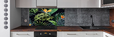 Achterwand keuken Tropische bloemen