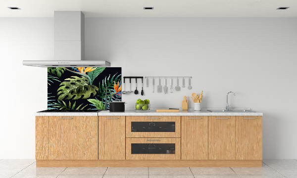 Achterwand keuken Tropische bloemen