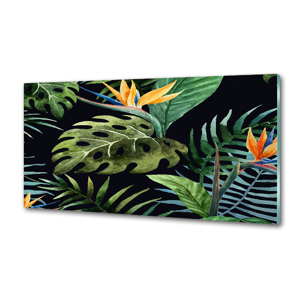 Achterwand keuken Tropische bloemen