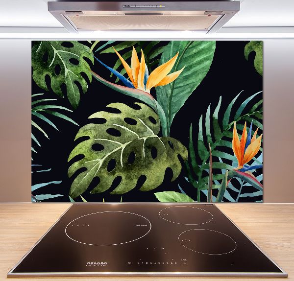 Achterwand keuken Tropische bloemen