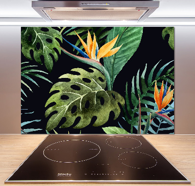 Achterwand keuken Tropische bloemen