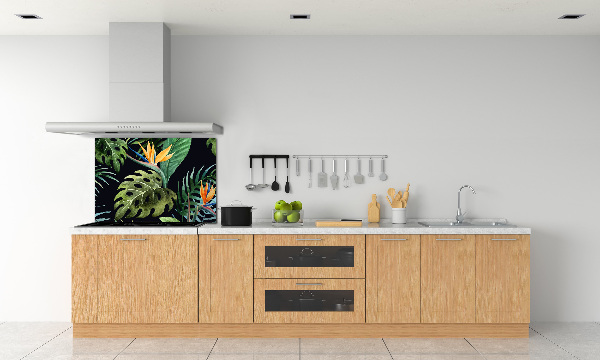 Achterwand keuken Tropische bloemen