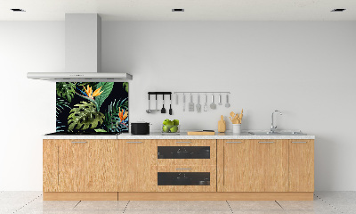 Achterwand keuken Tropische bloemen