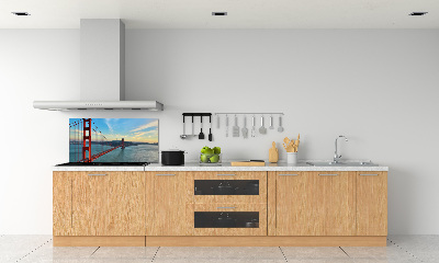 Glazen achterwand keuken San Francisco-brug