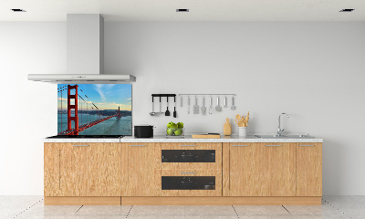 Glazen achterwand keuken San Francisco-brug