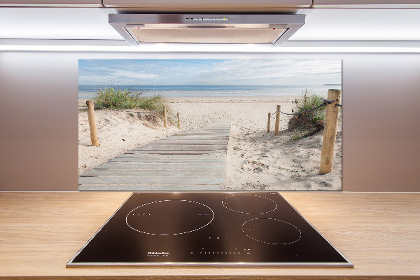 Glazen achterwand keuken Strand