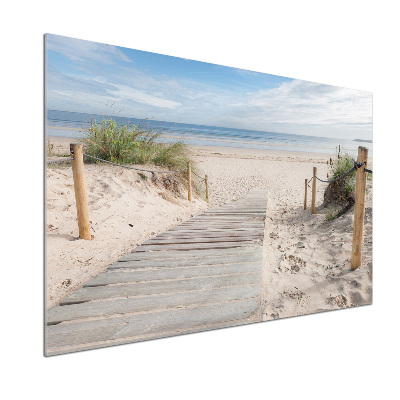 Glazen achterwand keuken Strand
