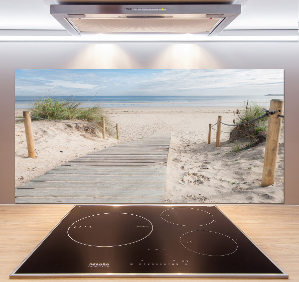 Glazen achterwand keuken Strand
