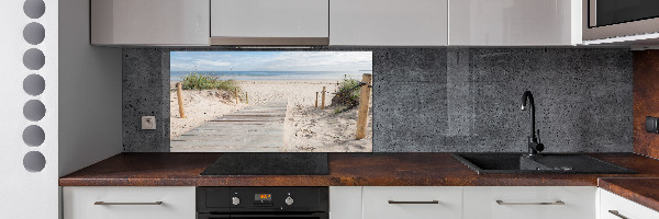 Glazen achterwand keuken Strand