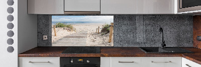 Glazen achterwand keuken Strand