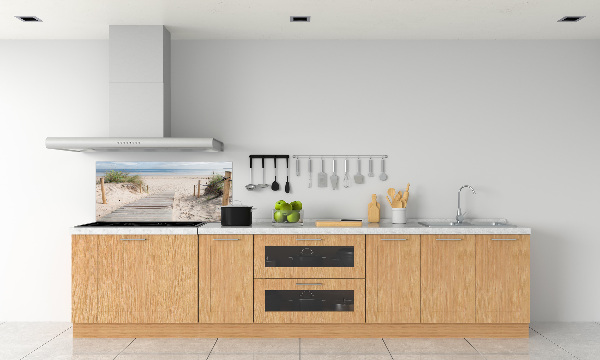 Glazen achterwand keuken Strand
