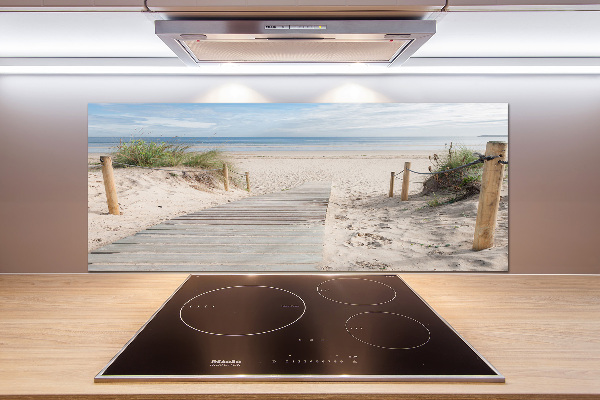 Glazen achterwand keuken Strand