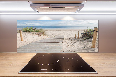 Glazen achterwand keuken Strand