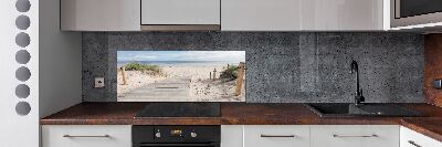 Glazen achterwand keuken Strand