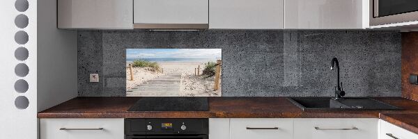 Glazen achterwand keuken Strand