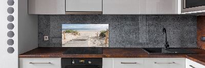 Glazen achterwand keuken Strand