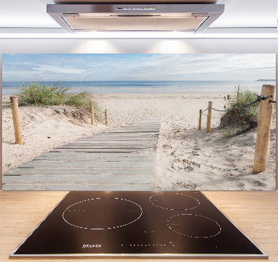 Glazen achterwand keuken Strand