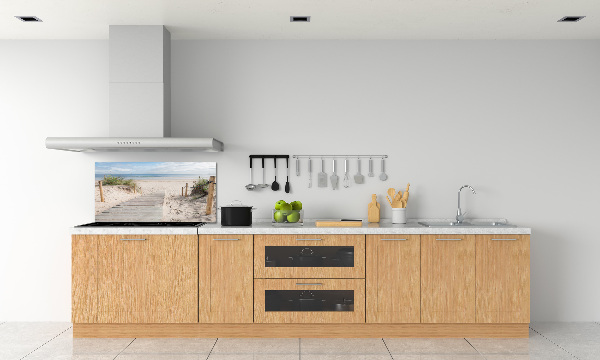 Glazen achterwand keuken Strand