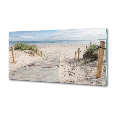 Glazen achterwand keuken Strand