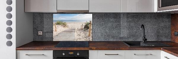 Glazen achterwand keuken Strand