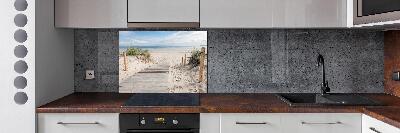 Glazen achterwand keuken Strand