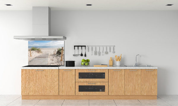Glazen achterwand keuken Strand