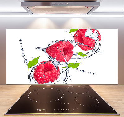Achterwand keuken Framboos en water