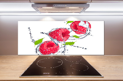 Achterwand keuken Framboos en water