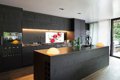 Achterwand keuken Framboos en water