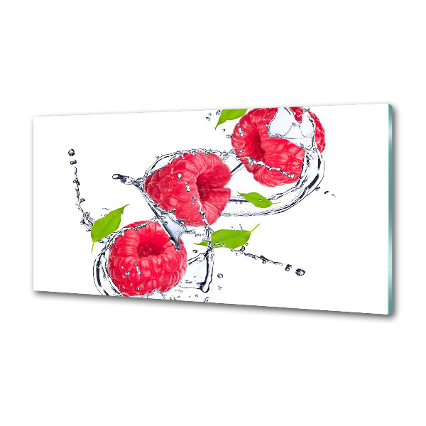 Achterwand keuken Framboos en water