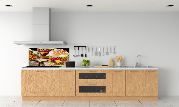 Spatscherm keuken Hamburgers