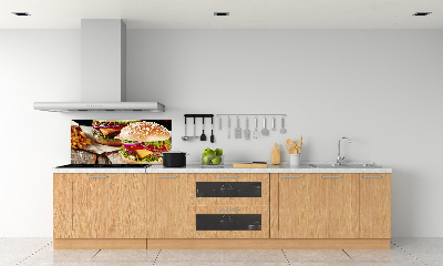 Spatscherm keuken Hamburgers