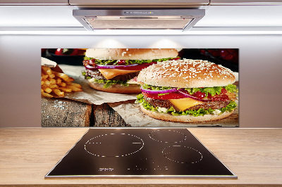 Spatscherm keuken Hamburgers