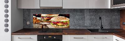 Spatscherm keuken Hamburgers