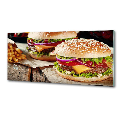 Spatscherm keuken Hamburgers