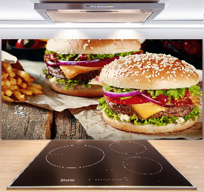 Spatscherm keuken Hamburgers