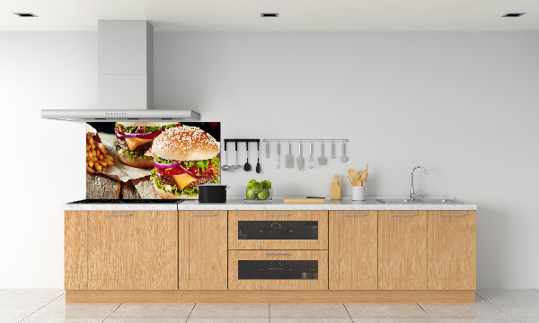 Spatscherm keuken Hamburgers