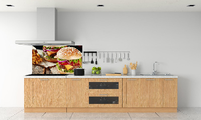 Spatscherm keuken Hamburgers