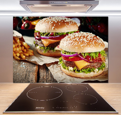 Spatscherm keuken Hamburgers