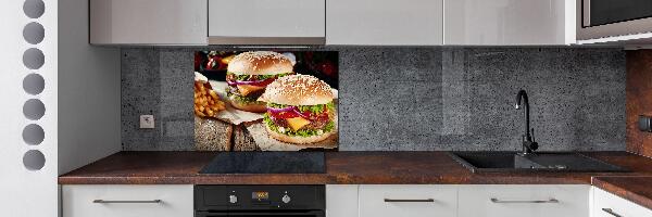 Spatscherm keuken Hamburgers