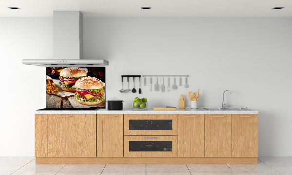Spatscherm keuken Hamburgers