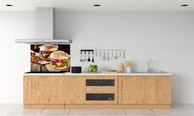 Spatscherm keuken Hamburgers